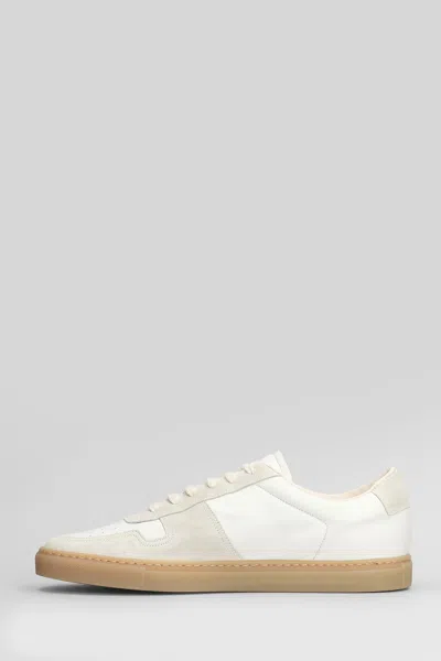 Common Projects Low-top Leather Sneakers With Suede Accents In White