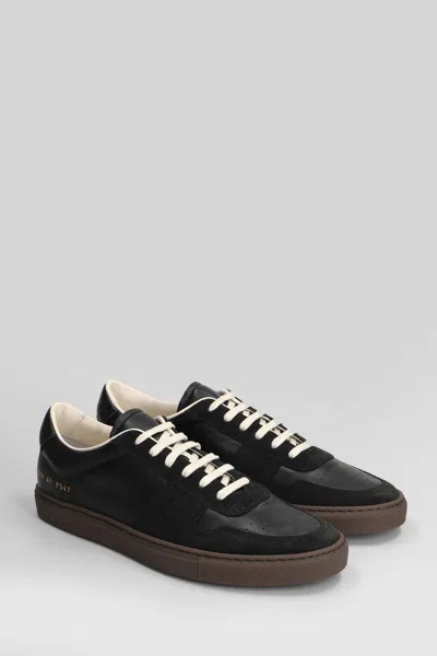 Common Projects Low Profile Basketball Sneakers With Contrast Sole In Black