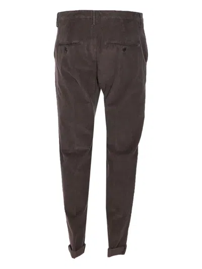 Dondup Tapered Trousers With Coasts In Brown