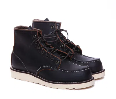 Red Wing Classic Moc Laced Shoes In Black