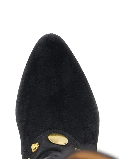 Isabel Marant Over-the-knee Suede Boots Decorative Strap In Black