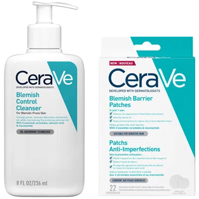 Cerave Breakout Sos Routine:  Blemish Control Cleanser Face Wash + Blemish Barrier Patches Pack Of 22
