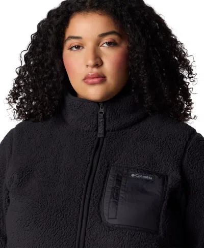 Columbia Women's West Bend Stand-collar Fleece Jacket In Black