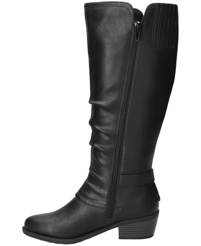 Easy Street Women's Tenille Plus Wide Calf Boots In Black