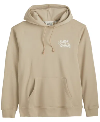 Scotch & Soda Men's Relaxed Fit Graphic Hoodie In Brown