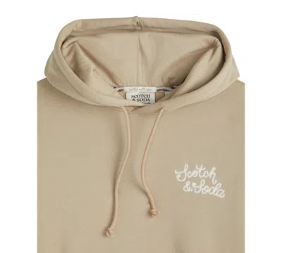 Scotch & Soda Men's Relaxed Fit Graphic Hoodie In Brown