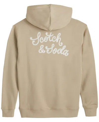 Scotch & Soda Men's Relaxed Fit Graphic Hoodie In Brown