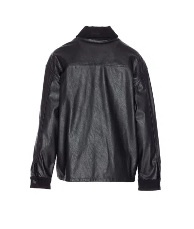 Liu •jo Stylish Short Leather Effect Jacket In Black