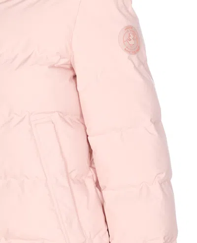 Save The Duck Pink Down Jacket Frontal Buttons Closure In Pink
