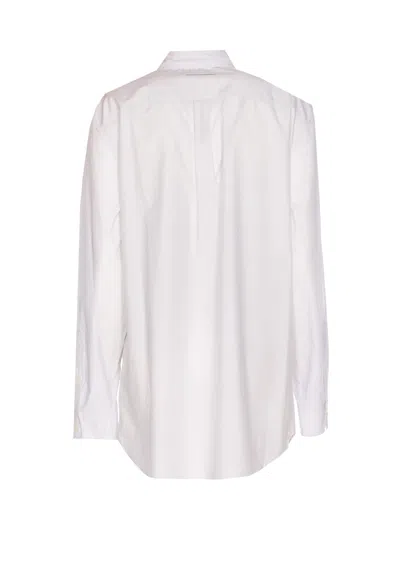 Jean Paul Gaultier Graphic Print Long Sleeve Collared Top In White