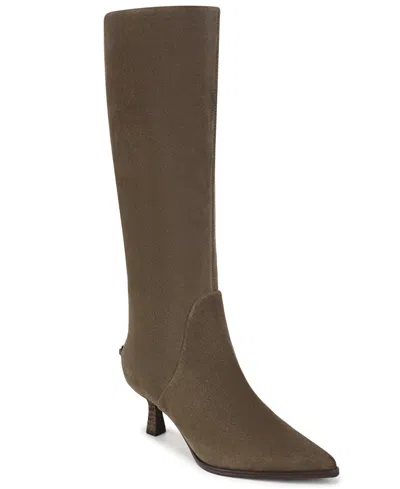 Circus Ny By Sam Edelman Women's Yulia Wide-calf Kitten-heel Dress Boots In Brown