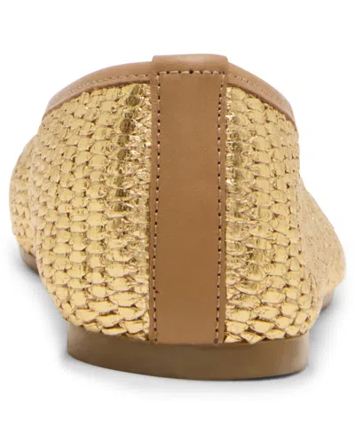 Steve Madden Merlot Woven Metallic Flat In Gold