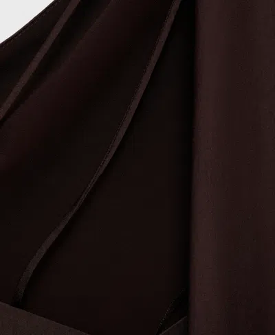 Mango Asymmetric A-line Dress In Brown