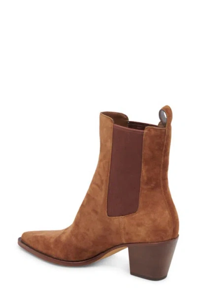 Dolce Vita Shadie Waterproof Pointed Toe Chelsea Boot In Brown