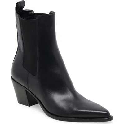 Dolce Vita Womens Shadie H2o Leather Heeled Ankle Boots Black Eur 41 / 8 Uk In Black