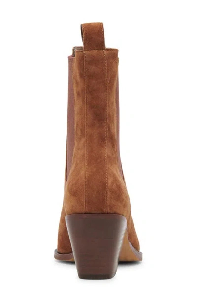 Dolce Vita Shadie Waterproof Pointed Toe Chelsea Boot In Brown