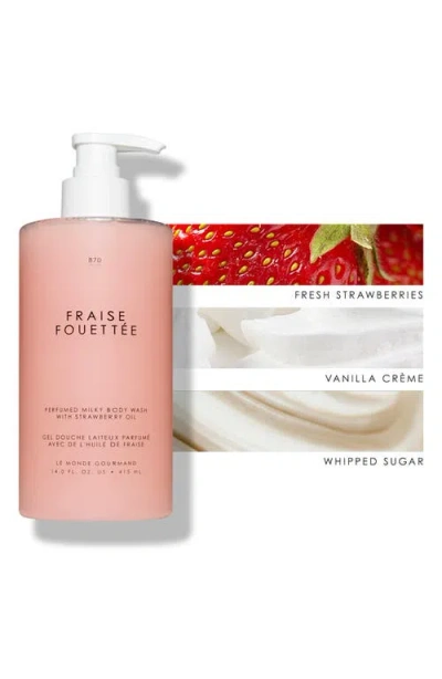 Le Monde Gourmand Fraise Fouette Perfumed Milky Body Wash In Pink
