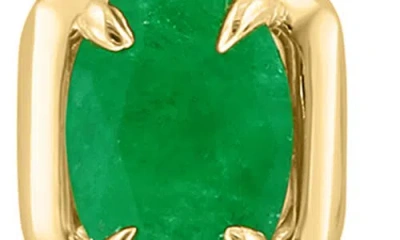 Effy Oval Emerald Stud Earrings In Green