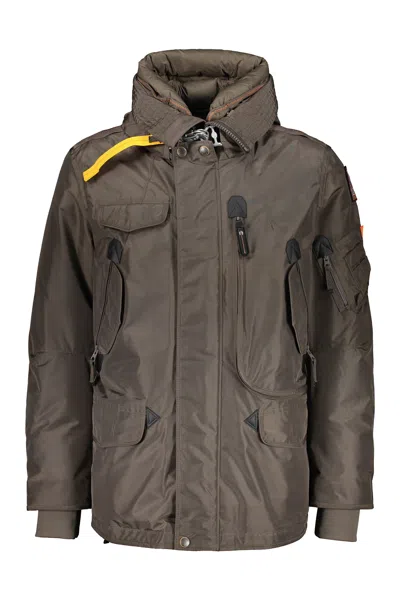 Parajumpers Right Hand Hooded Down Jacket In Brown