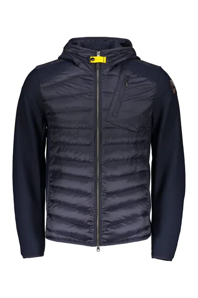 Parajumpers Slim Fit Quilted Hooded Jacket Nolan In Blue