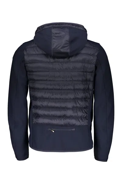 Parajumpers Slim Fit Quilted Hooded Jacket Nolan In Blue
