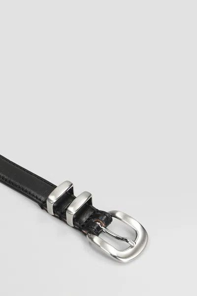Iro Cool Flat Bn Belts In Black Leather In Black