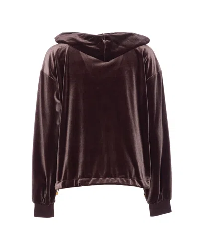 Liu •jo Liu Jo Brown Hoodie With Pockets In Brown