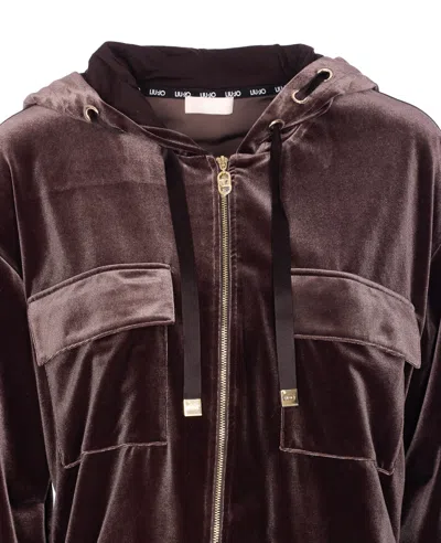 Liu •jo Liu Jo Brown Hoodie With Pockets In Brown