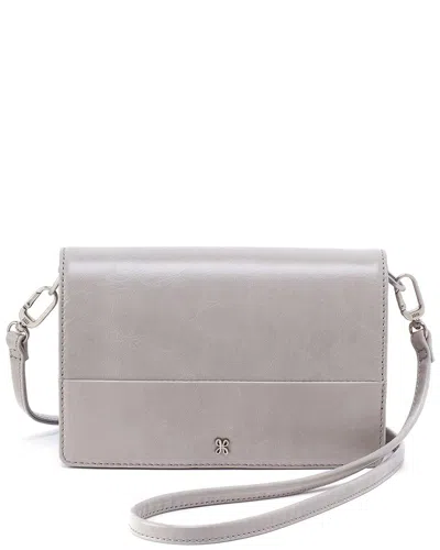 Hobo Jill Leather Crossbody In Gray