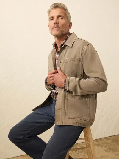 Faherty High Ridge Twill Studio Jacket In Brown