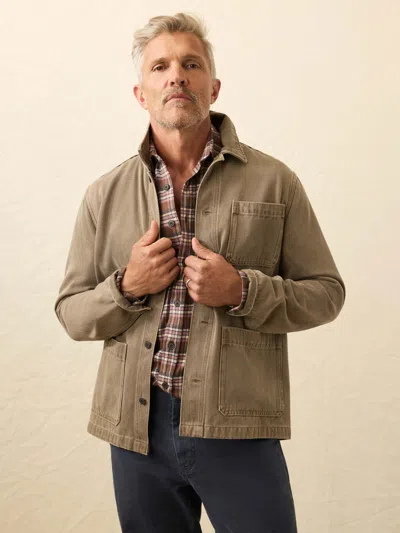 Faherty High Ridge Twill Studio Jacket In Brown