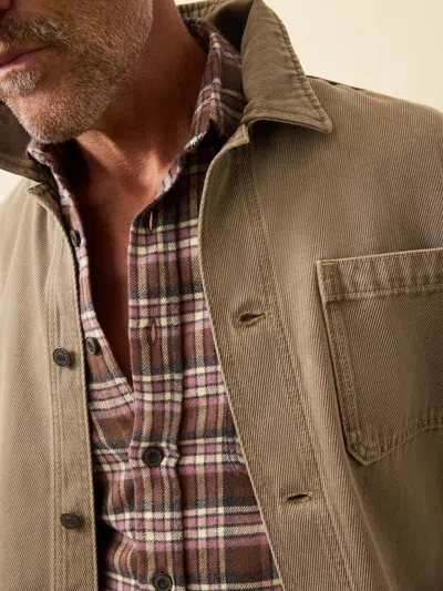 Faherty High Ridge Twill Studio Jacket In Brown