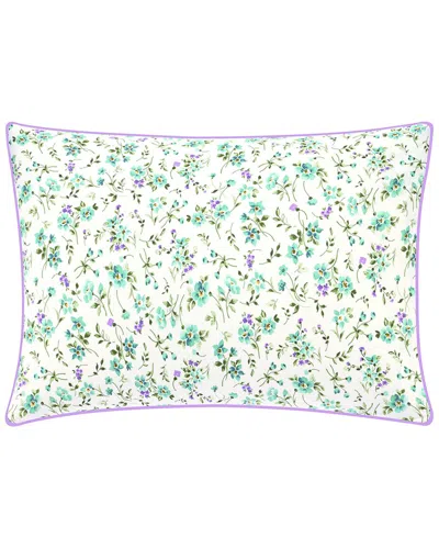 Jupe De Lit Anne De Solene, Bleue, Rayée, 100% Coton, Taille Queen, Neuve