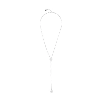 Unode50 Sleek Balance Drop Necklace In Metallic