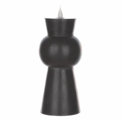 Melrose International Simplux Designer Led Candle With Remote (set Of 2) - Black