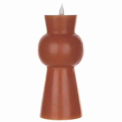 Melrose International Simplux Designer Led Candle With Remote (set Of 2) - Orange