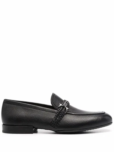 Ferragamo Missouri Leather Loafers In Black