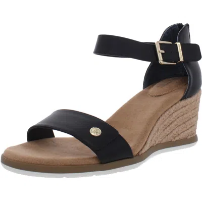 Giani Bernini Daytonn Womens Faux Suede Ankle Strap Wedge Sandals In Multi