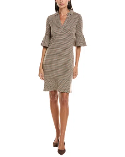 Tyler Boe Johnny Polo Shift Dress In Brown