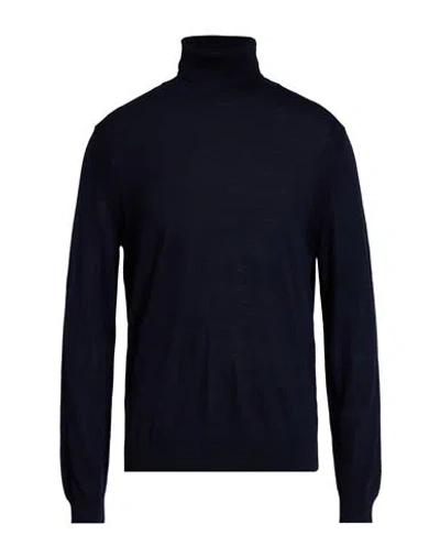 Woolrich Man Turtleneck Midnight Blue Size L Virgin Wool In Blue