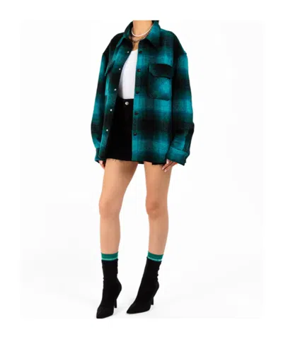 Barrow Padded Flannel Shirt In Blue