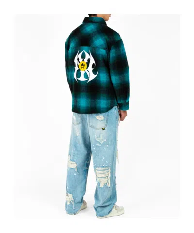 Barrow Padded Flannel Shirt In Blue