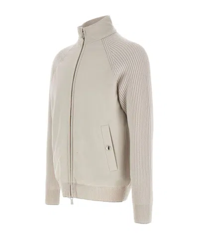 Eleventy Full Zipper Long-sleeve Casual Jacket In Brown