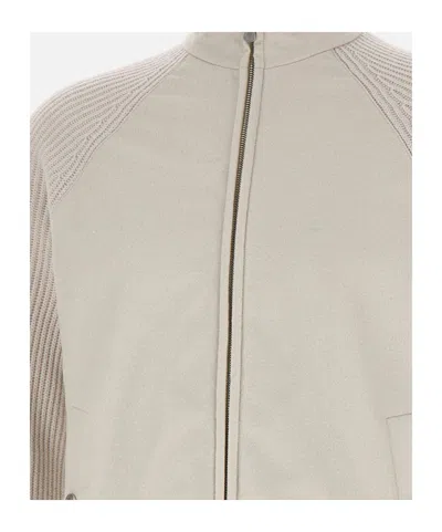 Eleventy Full Zipper Long-sleeve Casual Jacket In Brown