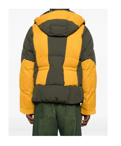 Sacai Hooded Panelled Puffer Jacket In Multi