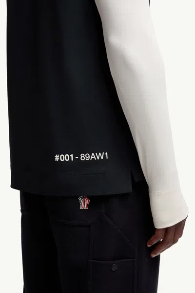 Moncler Grenoble Logo Embroidered Crewneck T-shirt In Blue