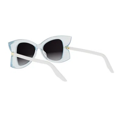 Dior Butterfly S1i 80a1 Celeste Trasparente Sunglasses In White
