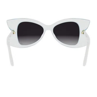 Dior Butterfly S1i 80a1 Celeste Trasparente Sunglasses In White