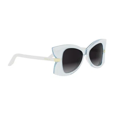 Dior Butterfly S1i 80a1 Celeste Trasparente Sunglasses In White