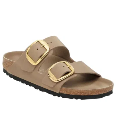 Birkenstock Arizona Woman Sandals Khaki Size 7 Leather In Neutral